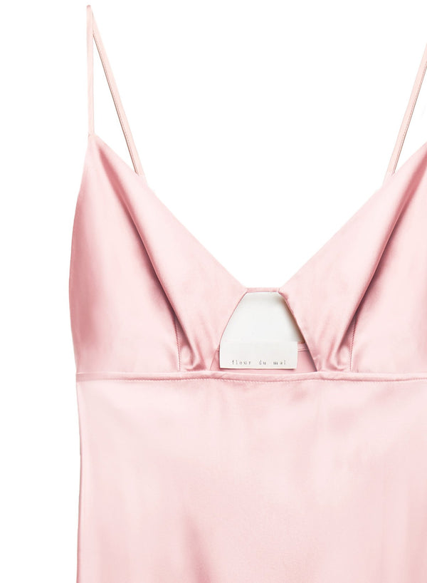 Rose pink - Keyhole Bias Slip Dress | Fleur du Mal - DEMO
