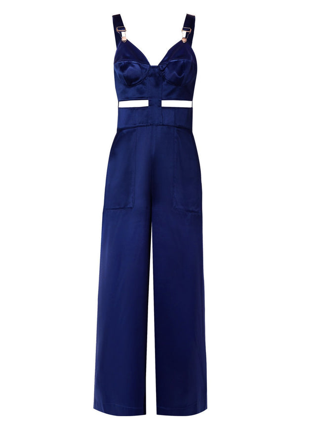 Spring indigo - Cutout Bustier Overalls | Fleur du Mal - DEMO