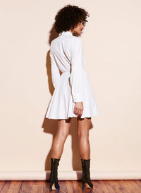 Cotton Shirting Cutout Dress