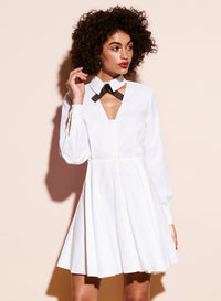 Cotton Shirting Cutout Dress