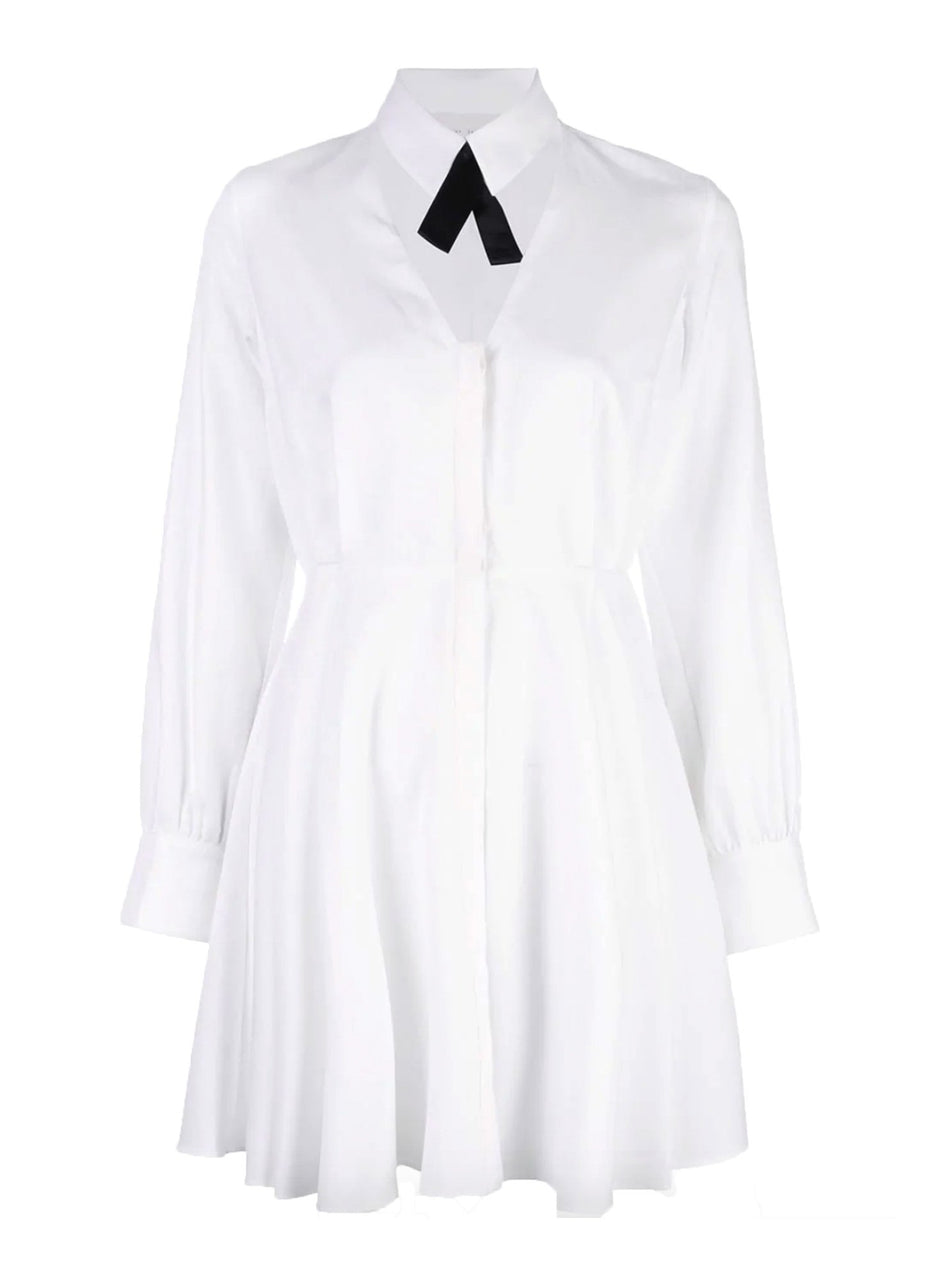 White - Cotton Shirting Cutout Dress | Fleur du Mal - DEMO