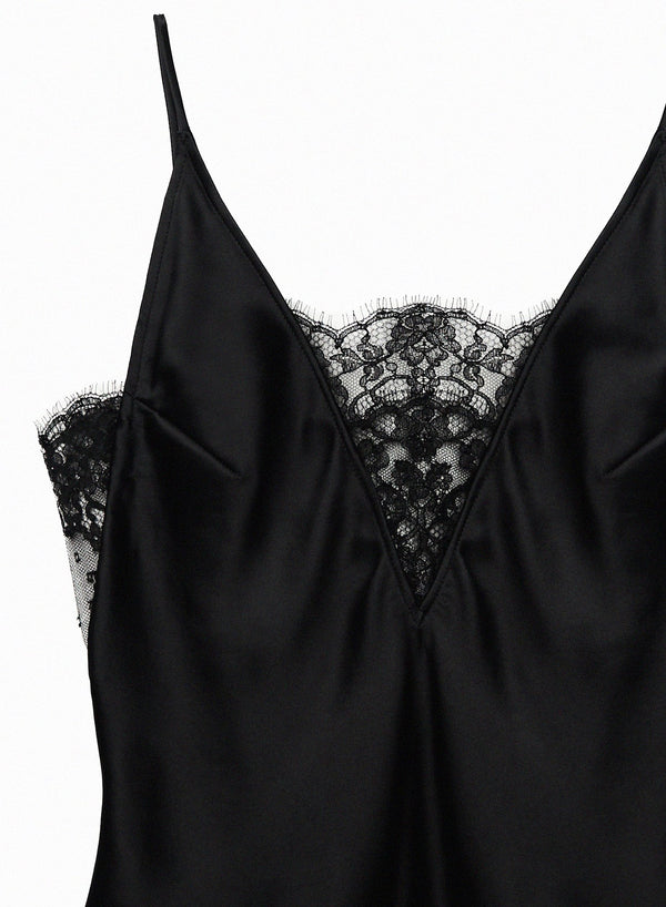 Black - Daphne Lace Insert Cami | Fleur du Mal - DEMO