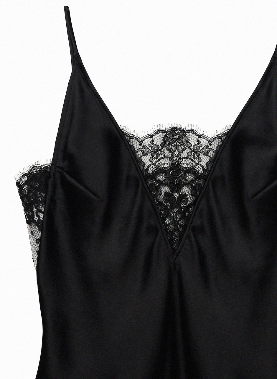 Black - Daphne Lace Insert Cami | Fleur du Mal - DEMO