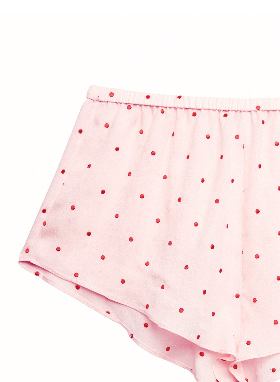 Dot Embroidered Tap Short