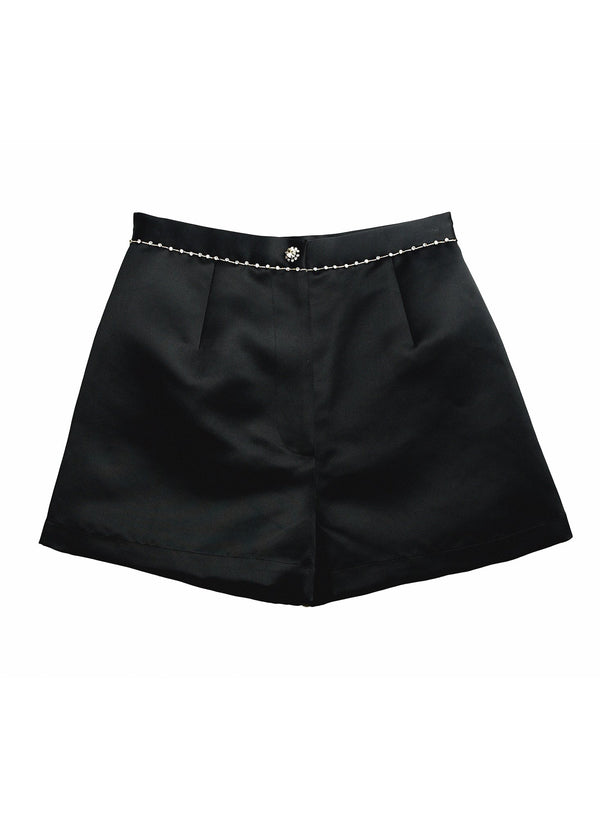 Black - Embellished Shorts | Fleur du Mal - DEMO