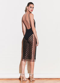 Embroidered Slip Dress with Bodysuit