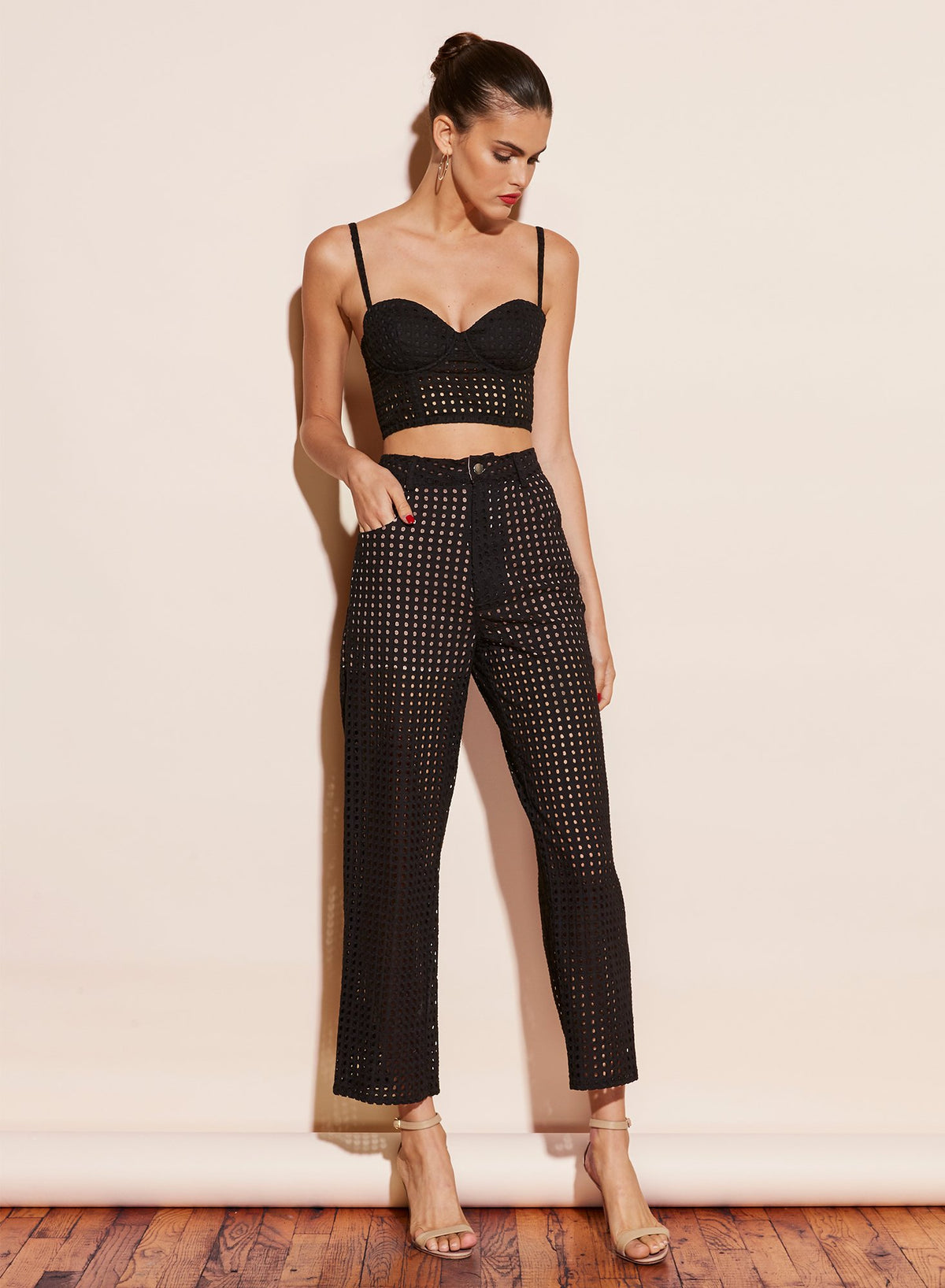 Eyelet Balconette Bustier Top