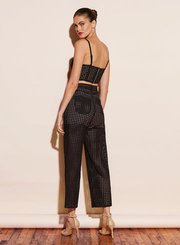 Black - Eyelet Jean | Fleur du Mal - DEMO