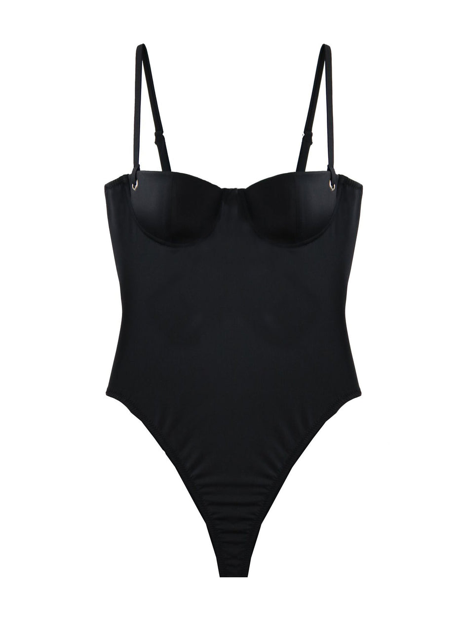Black - Cupped One Piece Swim | Fleur du Mal - DEMO