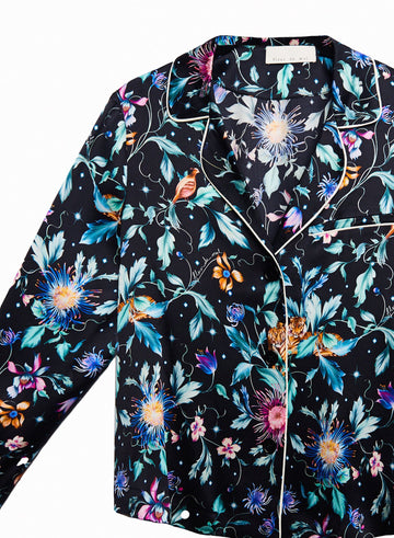 Black jungle print - Fleur PJ Top | Fleur du Mal - DEMO