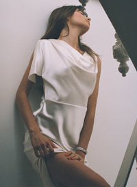 Asymmetrical Cowl Dress