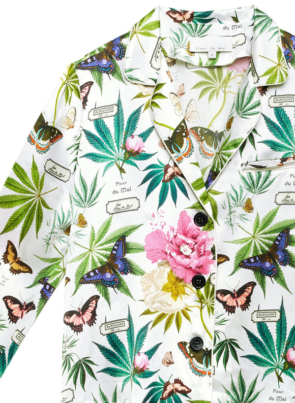 White botanical - Fleur PJ Top | Fleur du Mal - DEMO