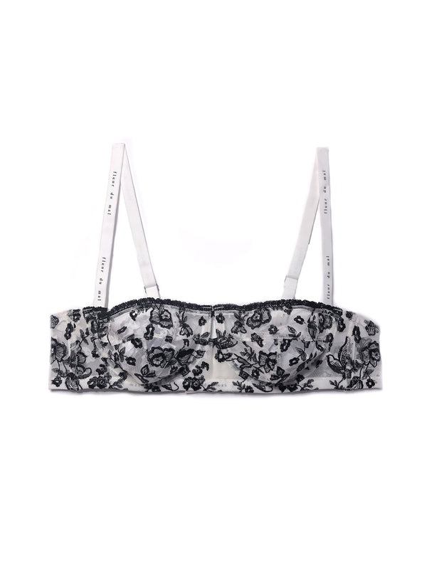 Black/white - Forget Me Not Demi Bra | Fleur du Mal - DEMO