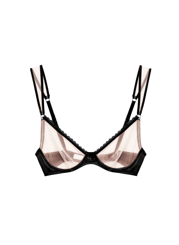 Black - Framed Demi Bra | Fleur du Mal - DEMO