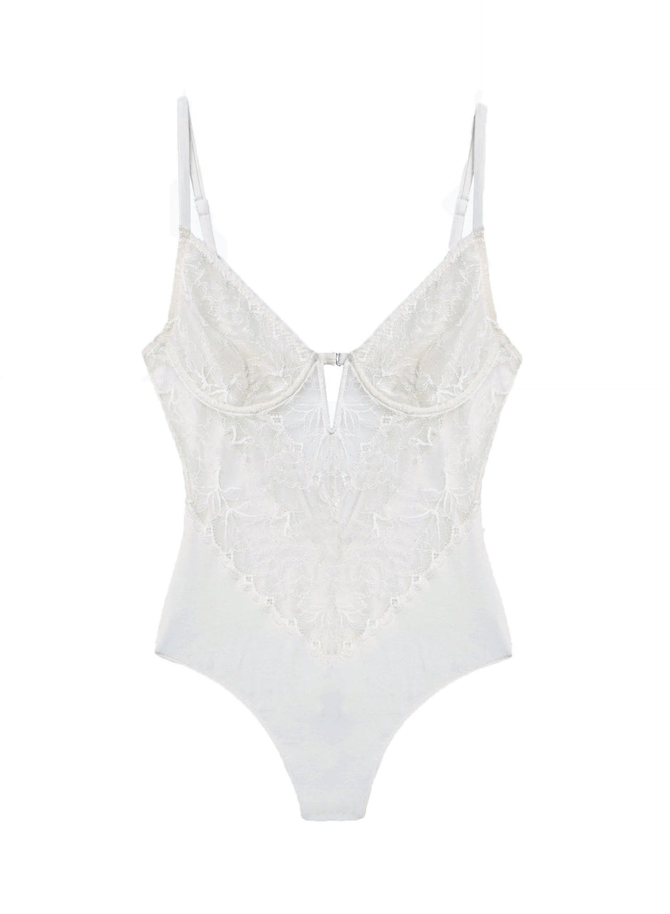 Creme - Gardenia Lace Bodysuit | Fleur du Mal - DEMO