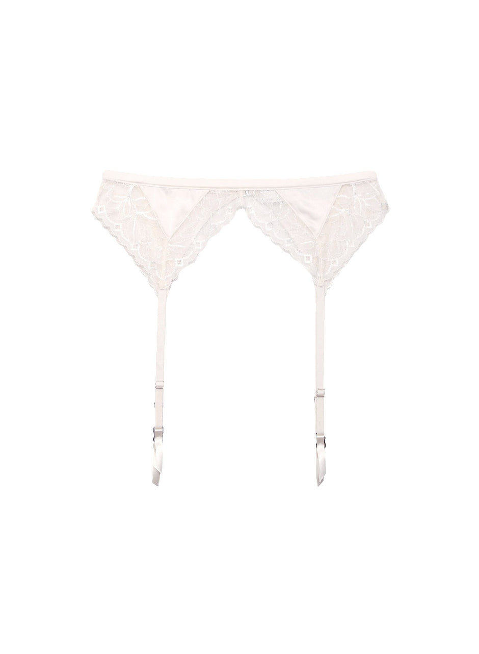 Creme - Gardenia Lace Garter Belt | Fleur du Mal - DEMO
