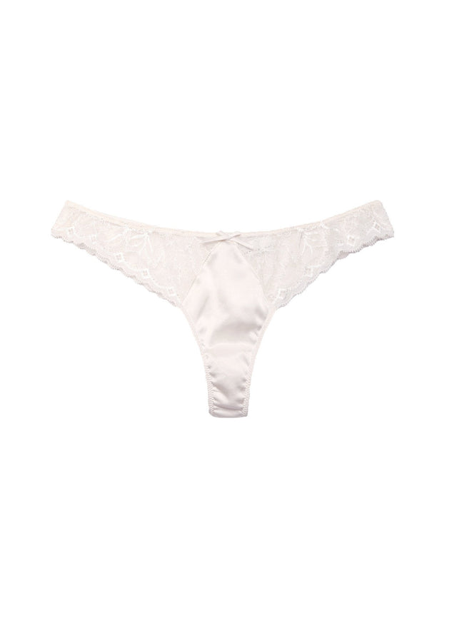 Creme - Gardenia Lace Thong | Fleur du Mal - DEMO
