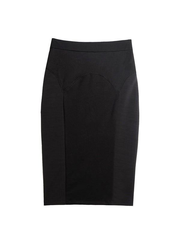 Black - Garter Seam Skirt | Fleur du Mal - DEMO