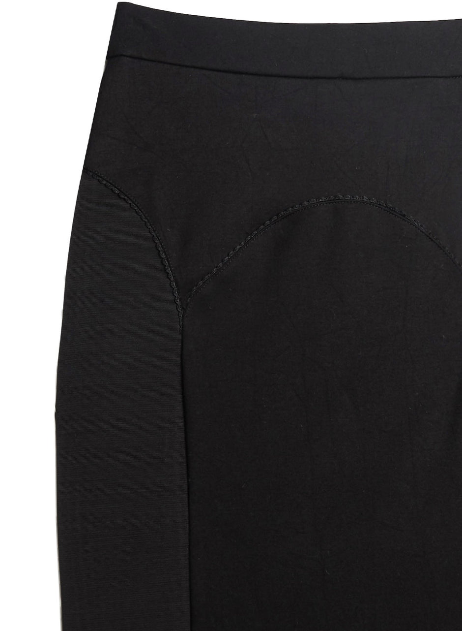 Black - Garter Seam Skirt | Fleur du Mal - DEMO