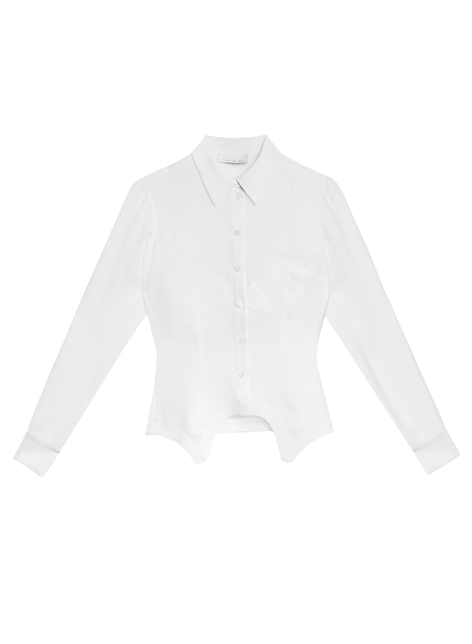 Ivory - Garter Shirt with Bralette | Fleur du Mal - DEMO
