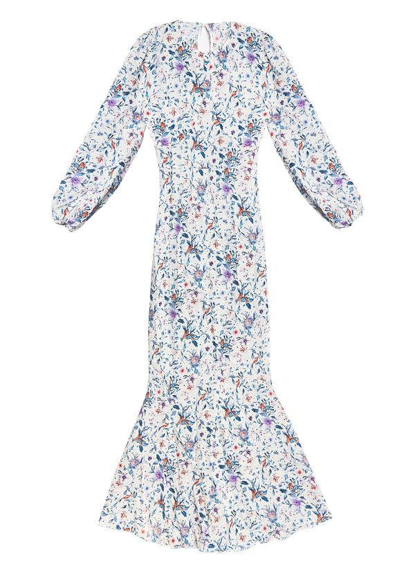 Light jungle print - Georgette Mermaid Dress | Fleur du Mal - DEMO
