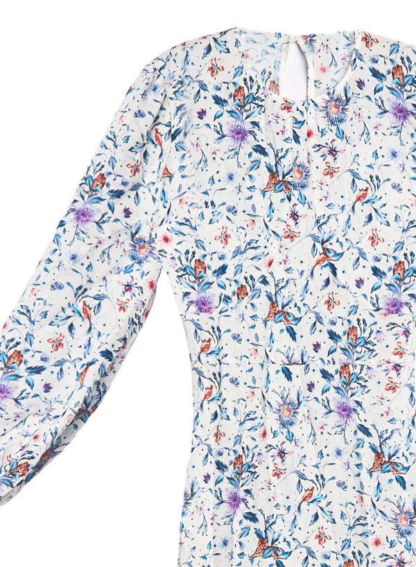 Light jungle print - Georgette Mermaid Dress | Fleur du Mal - DEMO