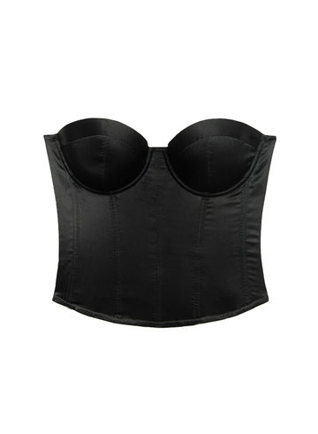 Black - Hamptons Bustier | Fleur du Mal - DEMO