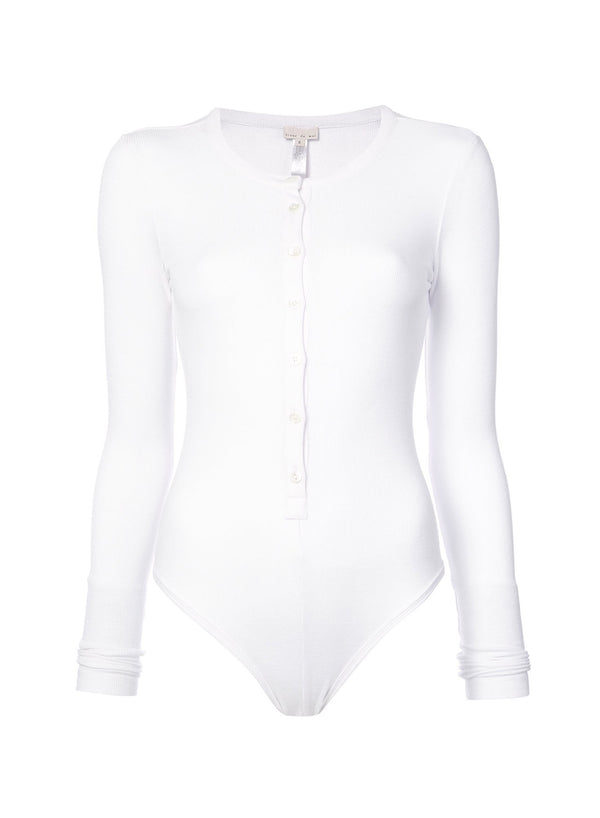 White - Henley Bodysuit | Fleur du Mal - DEMO