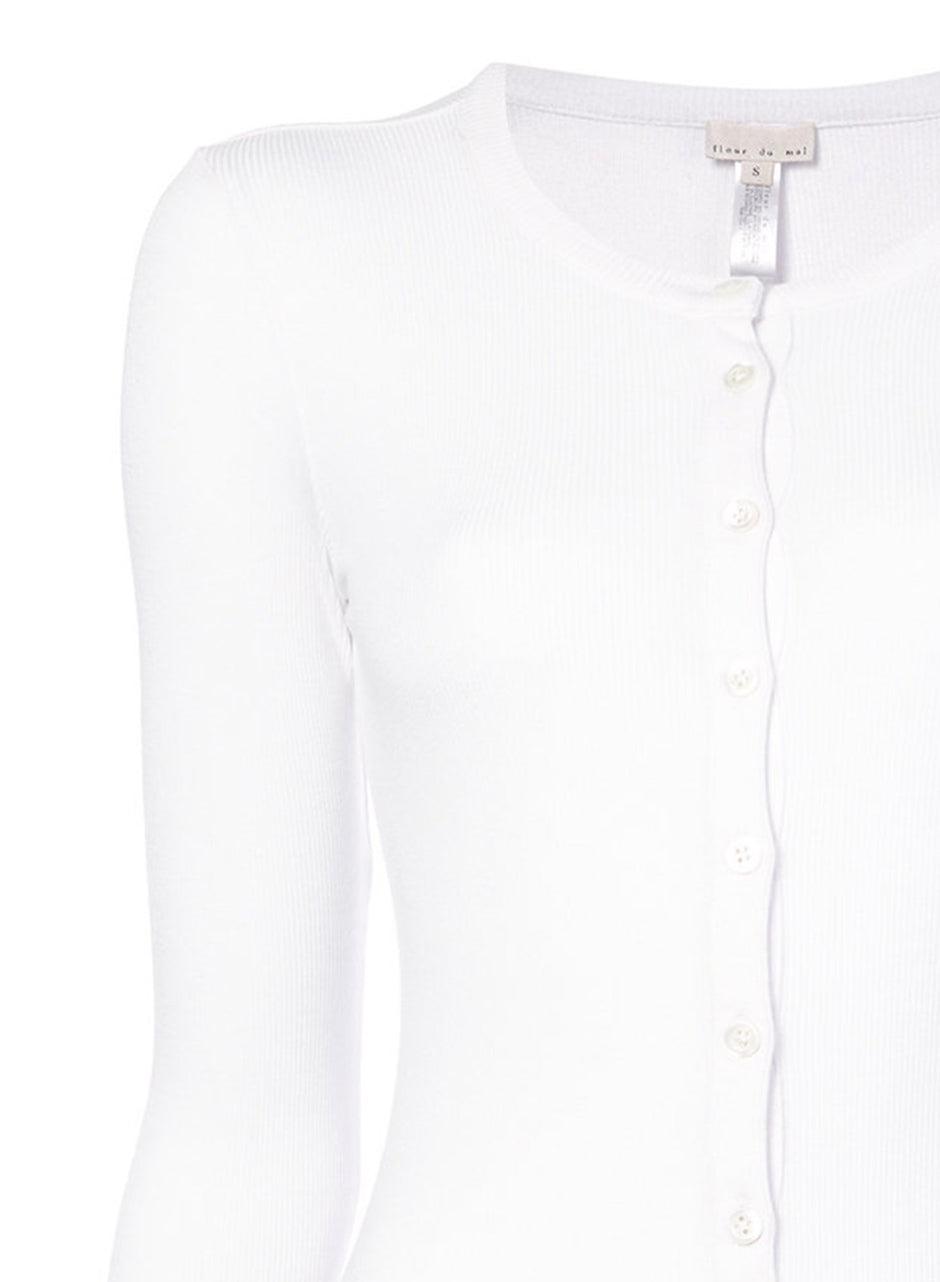 White - Henley Bodysuit | Fleur du Mal - DEMO