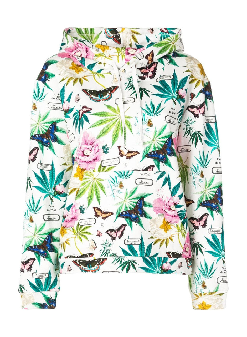 Papillon-white - Botanical Hoodie | Fleur du Mal - DEMO