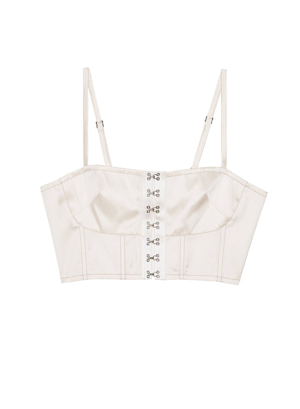 Ivory - Hook &amp; Eye Bustier Top | Fleur du Mal - DEMO