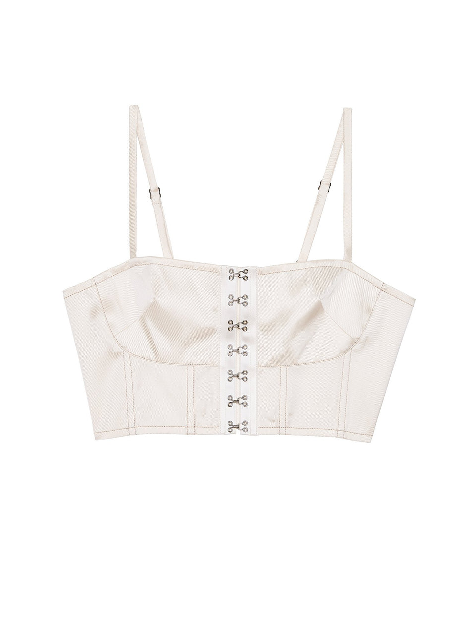 Ivory - Hook &amp; Eye Bustier Top | Fleur du Mal - DEMO