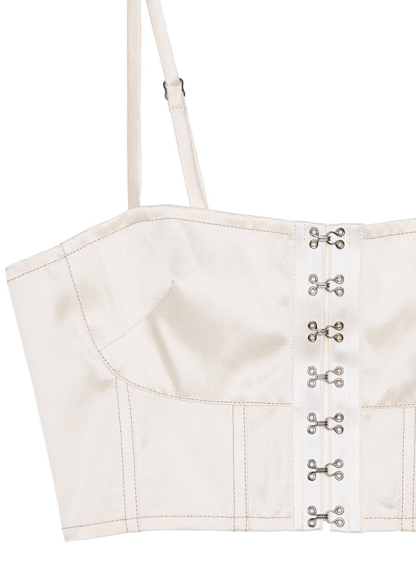 Ivory - Hook &amp; Eye Bustier Top | Fleur du Mal - DEMO