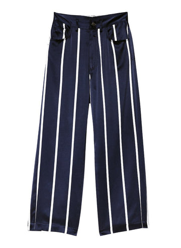 Indigo stripe - Silk Jeans | Fleur du Mal - DEMO