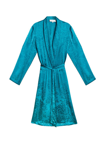 Deep teal - Fleur Jacquard Robe | Fleur du Mal - DEMO
