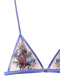 Jaguar Embroidery Triangle Bra