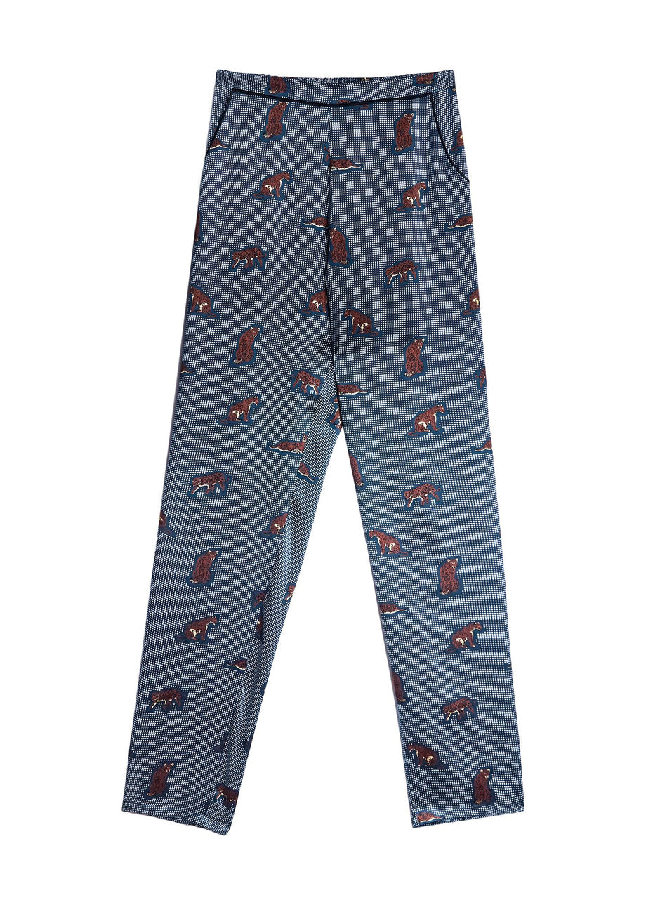 Jaguar blue suede - Bedroom to Boardroom Pant | Fleur du Mal - DEMO