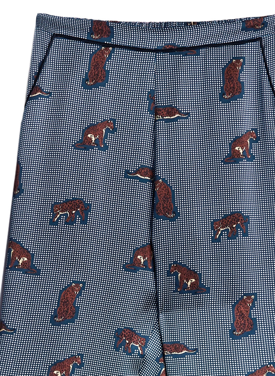 Jaguar blue suede - Bedroom to Boardroom Pant | Fleur du Mal - DEMO