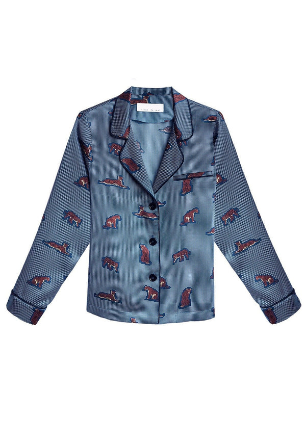 Jaguar blue suede - Fleur PJ Top | Fleur du Mal - DEMO
