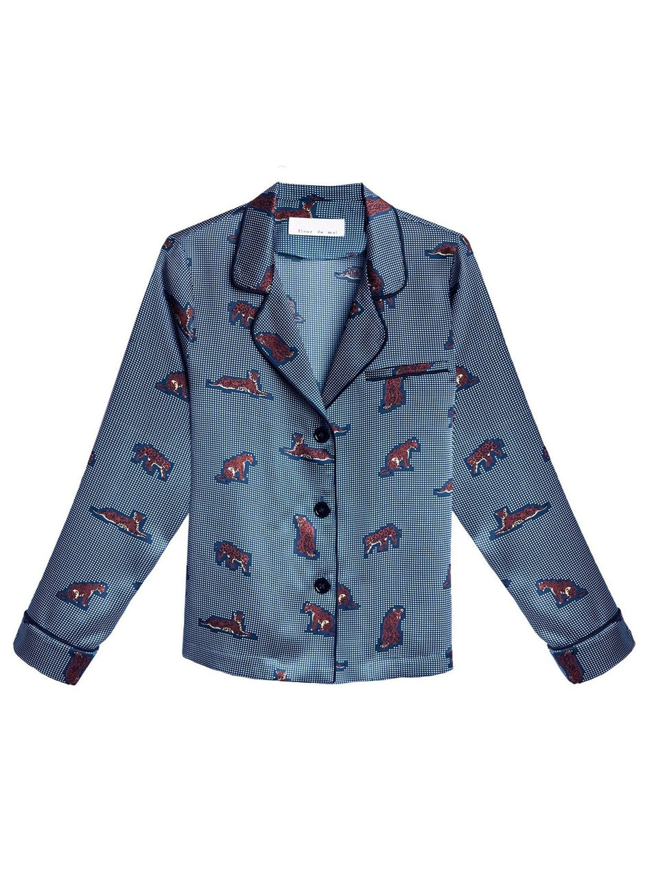 Jaguar blue suede - Fleur PJ Top | Fleur du Mal - DEMO
