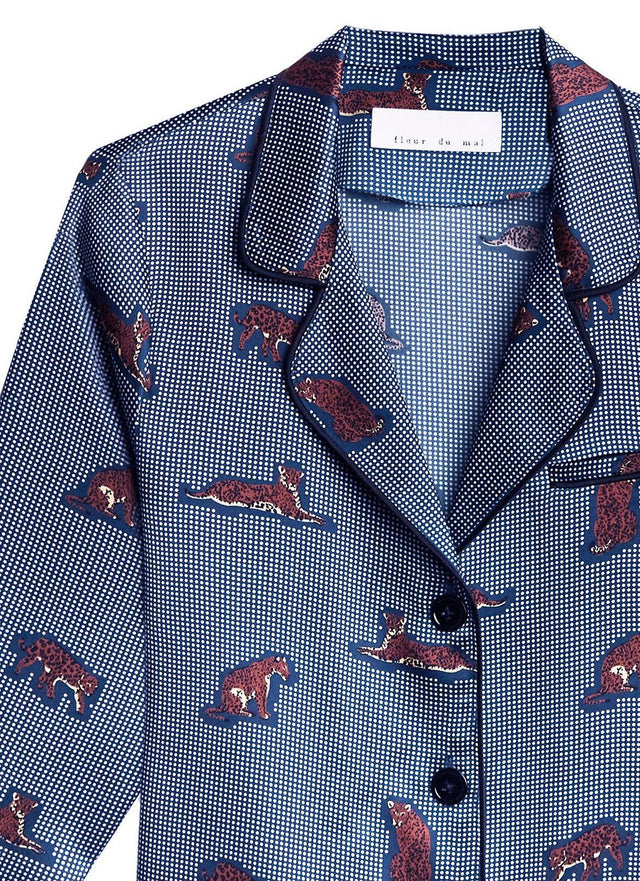 Jaguar blue suede - Fleur PJ Top | Fleur du Mal - DEMO