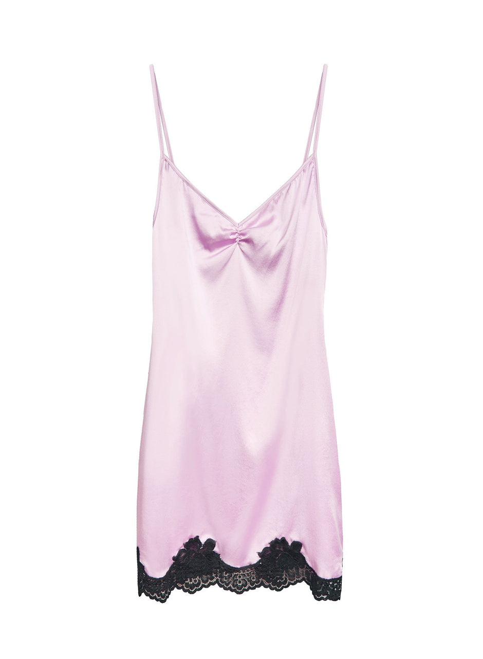 Sweet pea - James Lace Rouched V-Neck Slip | Fleur du Mal - DEMO