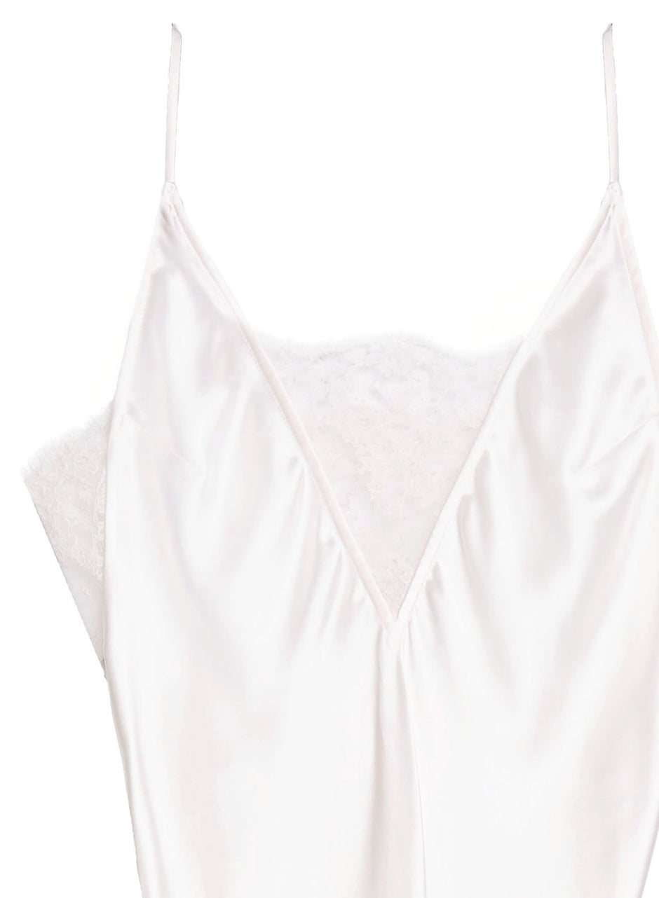 Creme - Daphne Lace Insert Gown | Fleur du Mal - DEMO