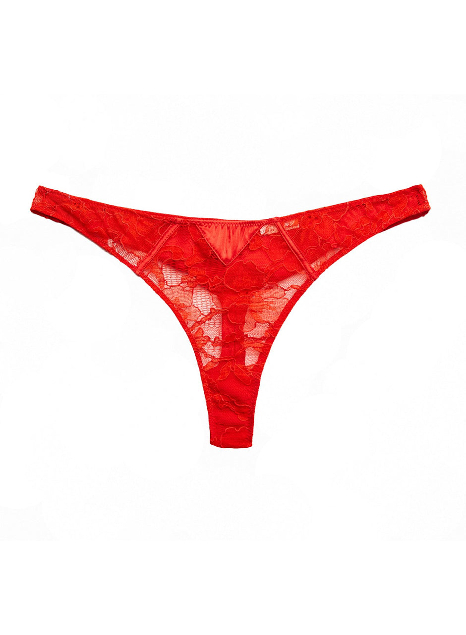 Jasper - Magnolia Lace Thong | Fleur du Mal - DEMO