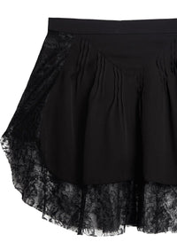 Loulou Lace Border Pintuck Skirt