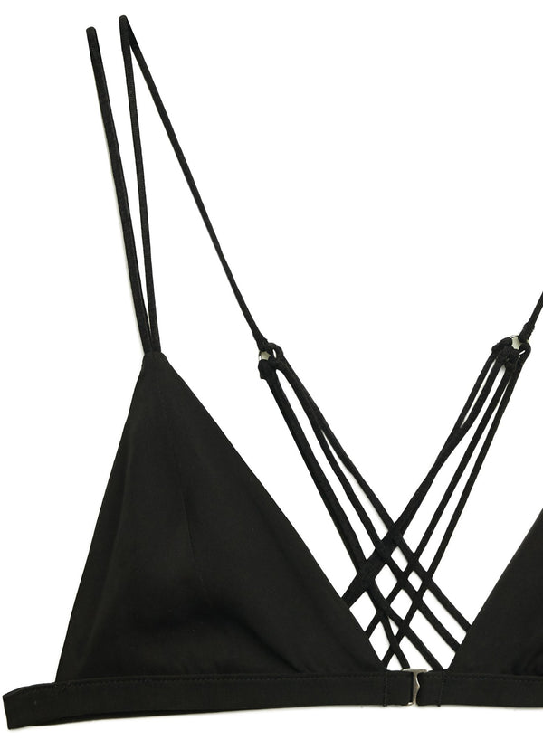 Black - Laced Triangle Bra | Fleur du Mal - DEMO