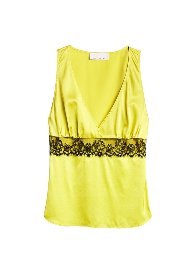 Zest - Silk Cami with Lace Insert | Fleur du Mal - DEMO