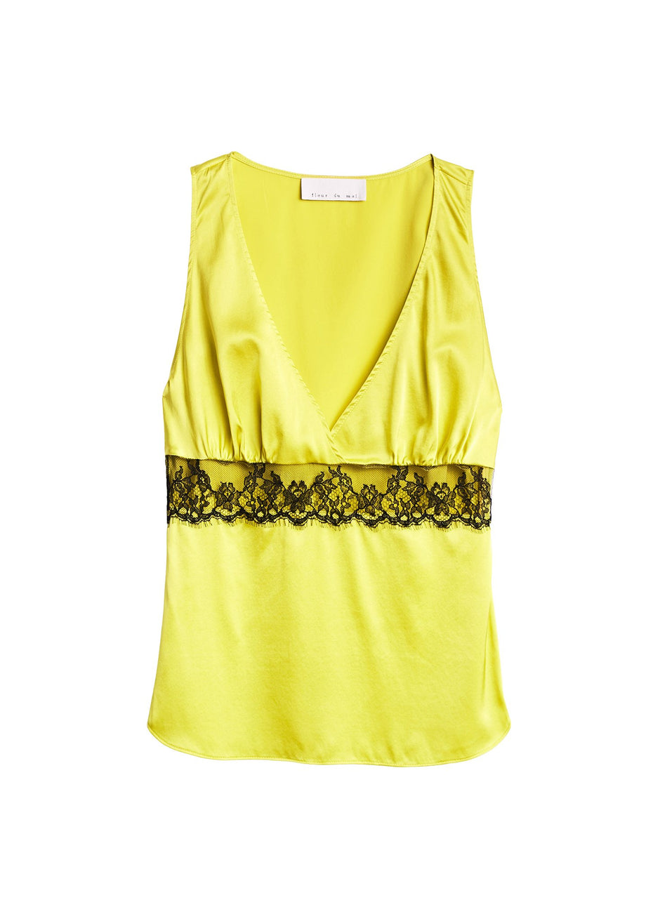 Zest - Silk Cami with Lace Insert | Fleur du Mal - DEMO
