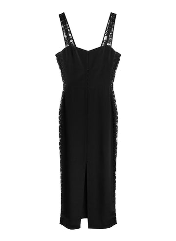 Black - Lace Insert Dress | Fleur du Mal - DEMO