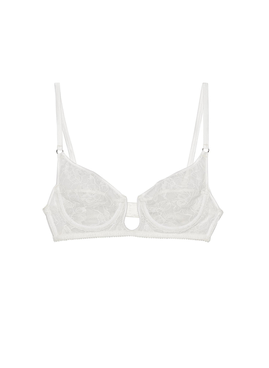 Ivory - Loulou Lace U-Wire Demi Bra | Fleur du Mal - DEMO